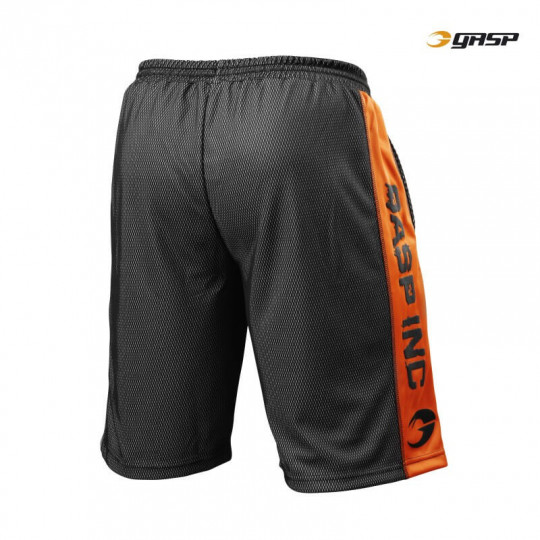 N01 MESH SHORT - Noir-Orange